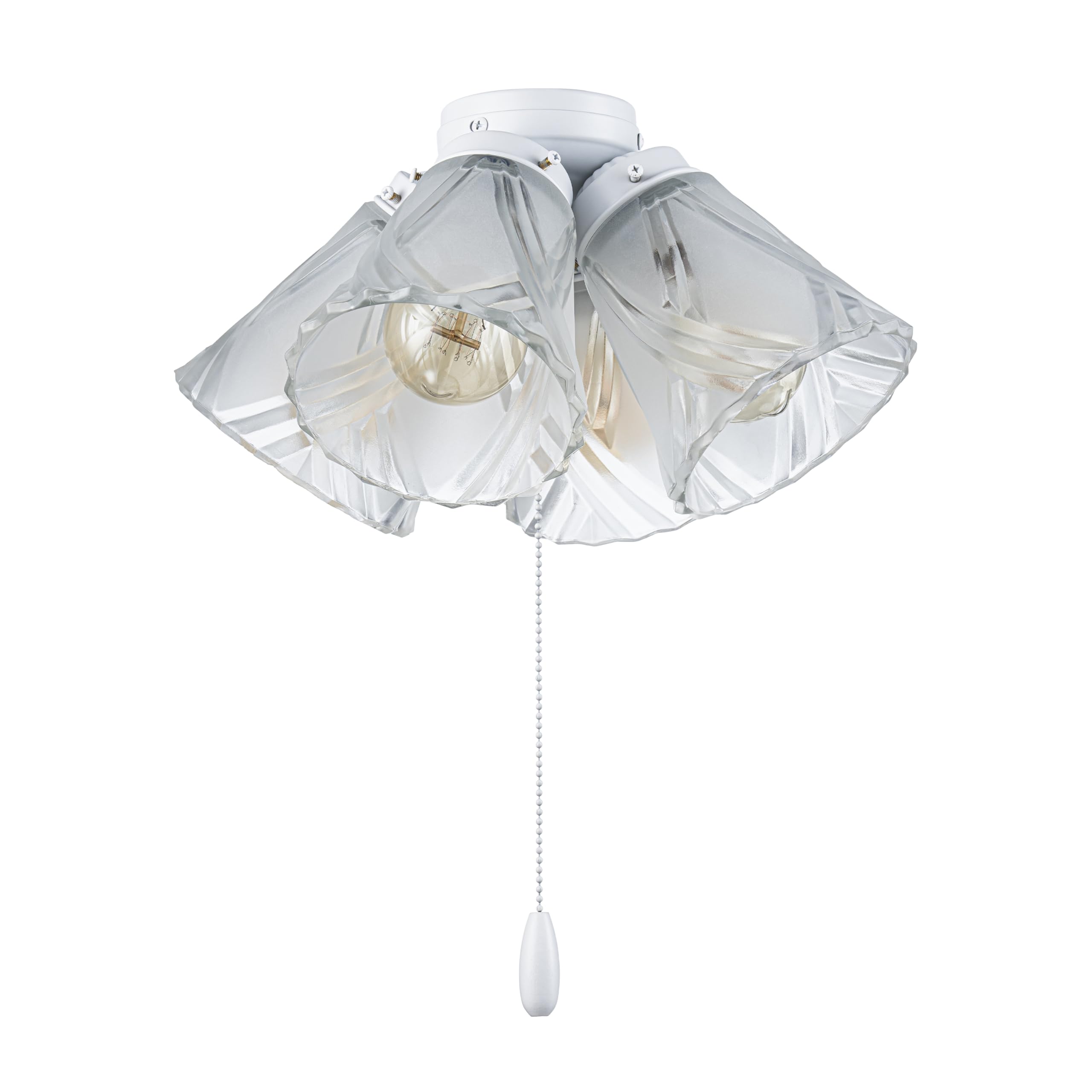 22018-3, Four-Light Ceiling Fan Light Kit with Pull Chain