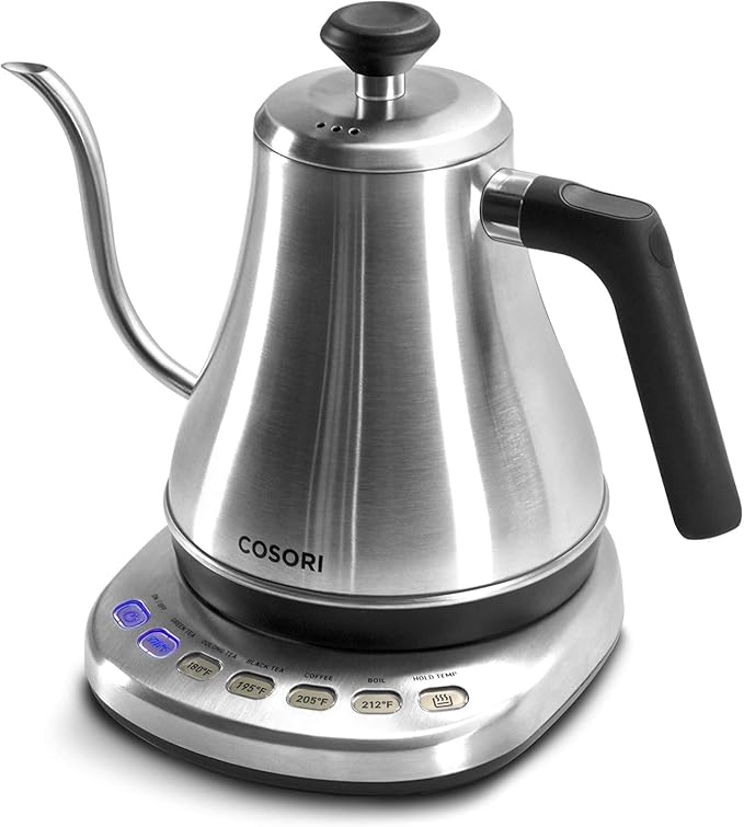 Electric Gooseneck Kettle with 5 Temperature Control Presets, Pour Over Kettle