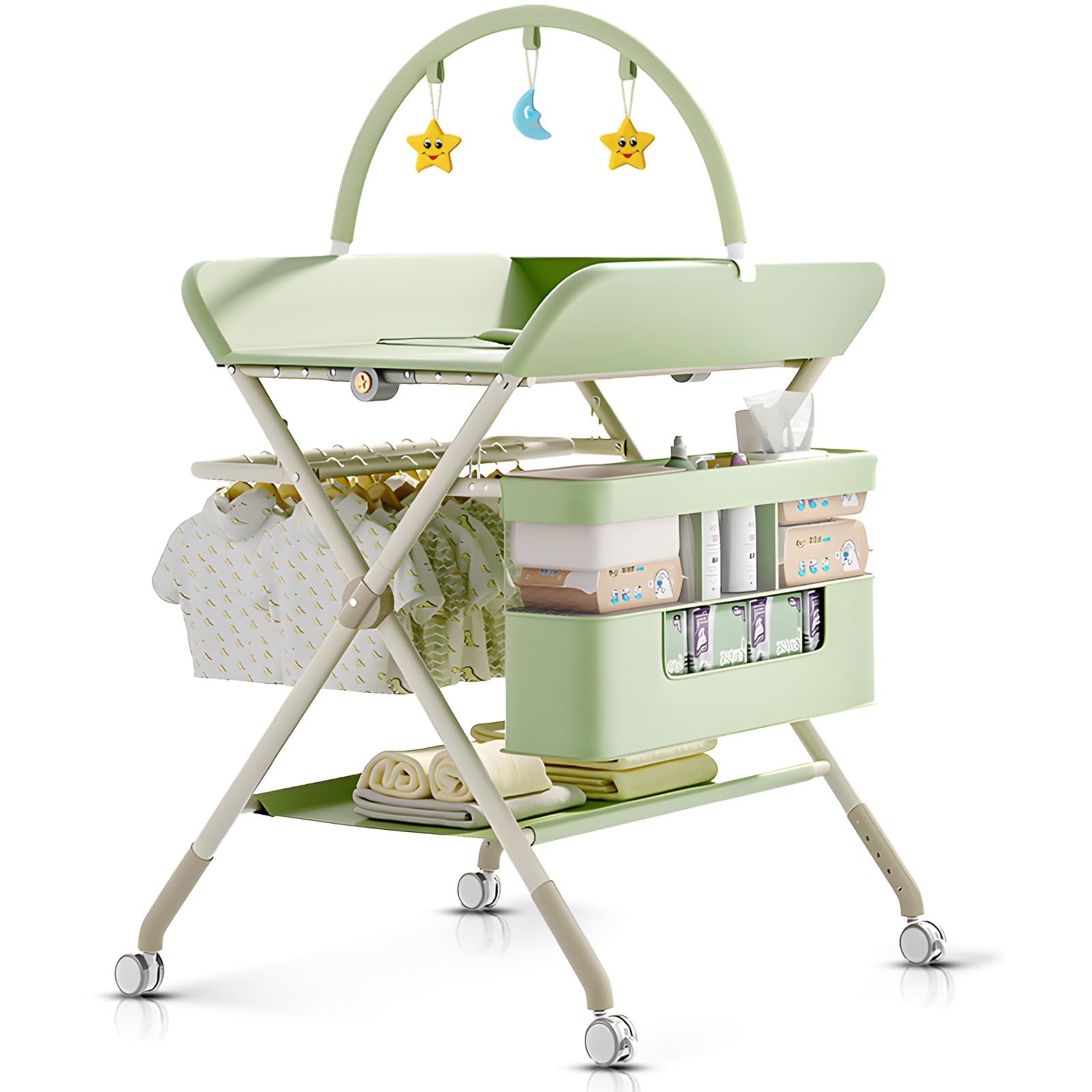 Foldable Portable Changing Table for Baby,Upgraded Style Baby Portable Diaper