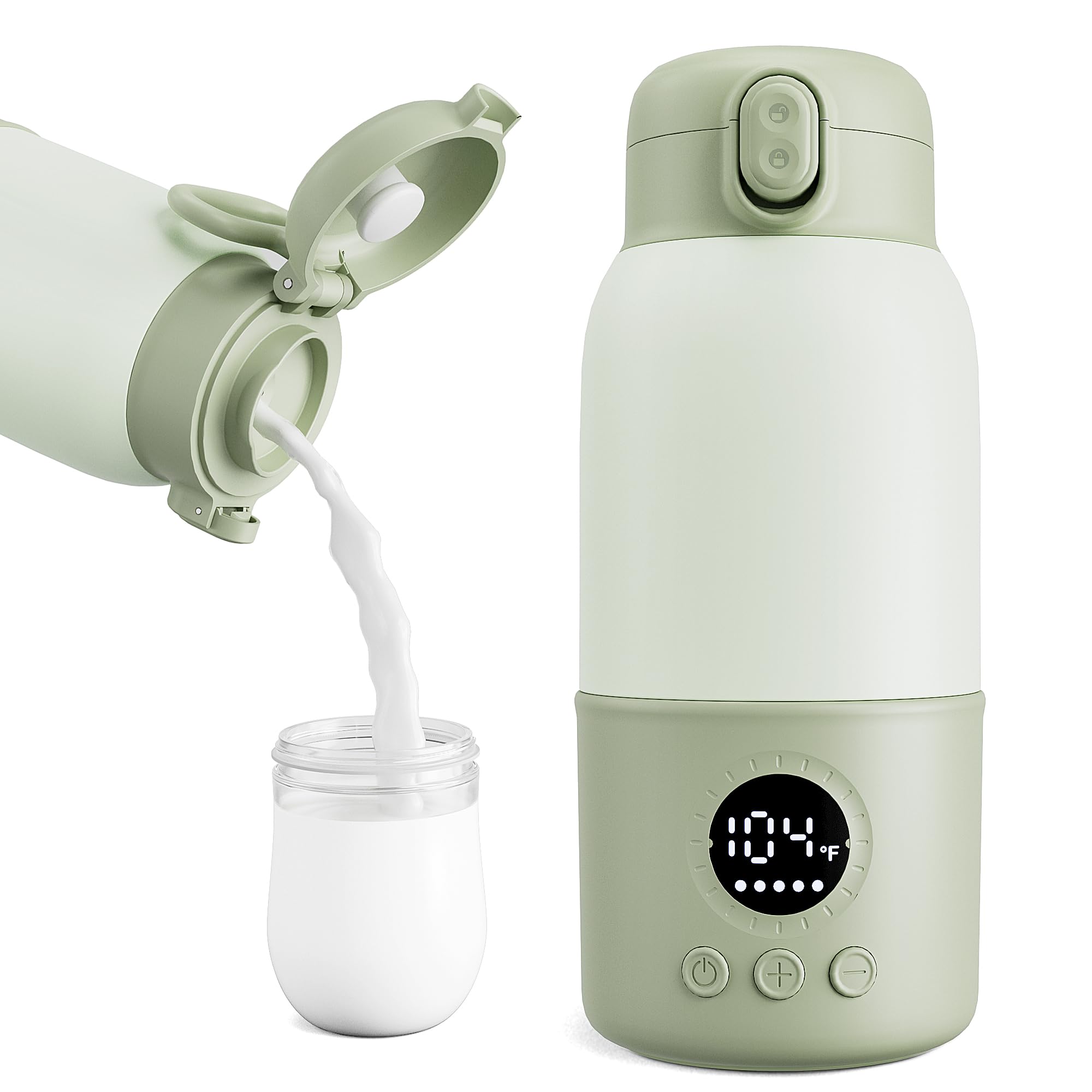 Bottle Warmer for Travel,Formula Container to Go 12.8oz Baby Bottle Warmer