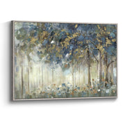 Tree Framed Wall Art Canvas: Landscape Painting Nature Picture Hand Painted Forest