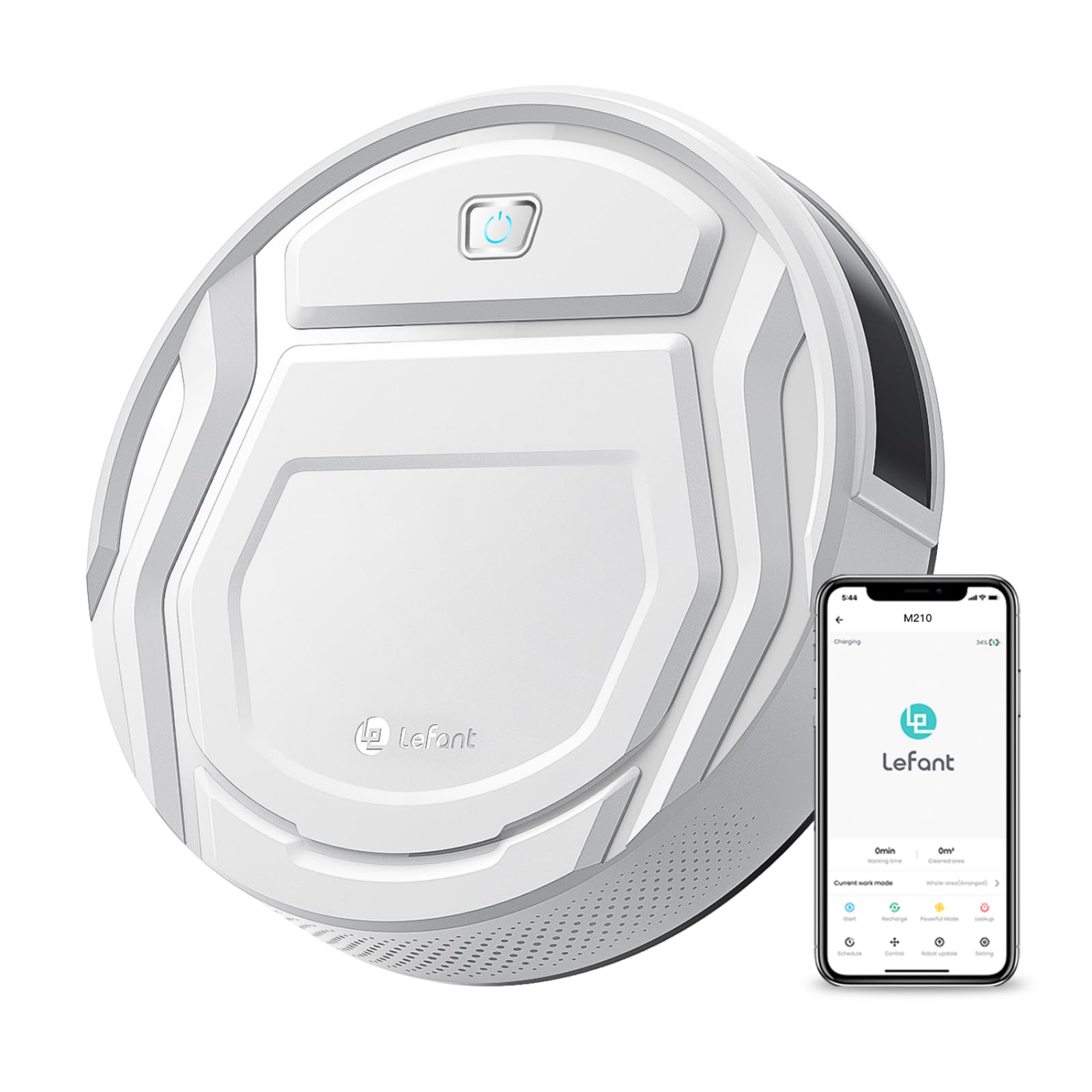 Robot Vacuum Cleaner, Strong Suction, 120 Mins Runtime, Slim, Low Noise