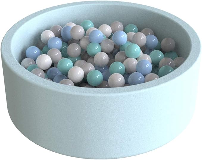 Deluxe Kids Round Ball Pit, Premium Handmade Kiddie Balls Pool, Soft Indoor Nursery Baby