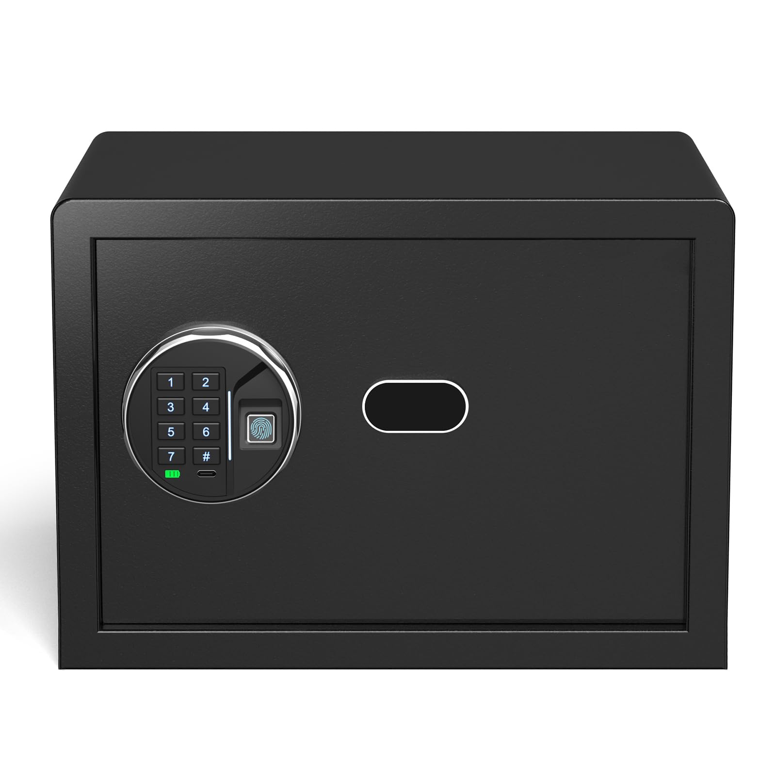 Smart Biometric Safe - (0.80 cu. ft.) Fingerprint Lock Box with Silent Mode