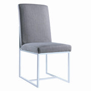 Chairs Grey and Polished Chrome (Set of 2) 107143