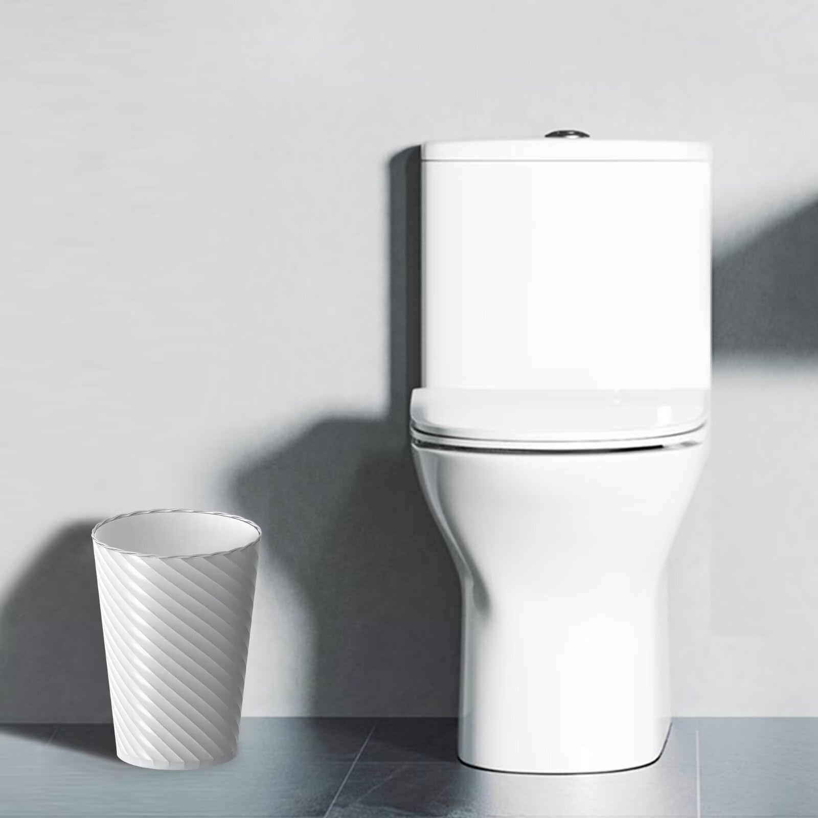 Bathroom Trash Can, 3 Pack 1.8 Gallons Small Trash Can with Trash Bags