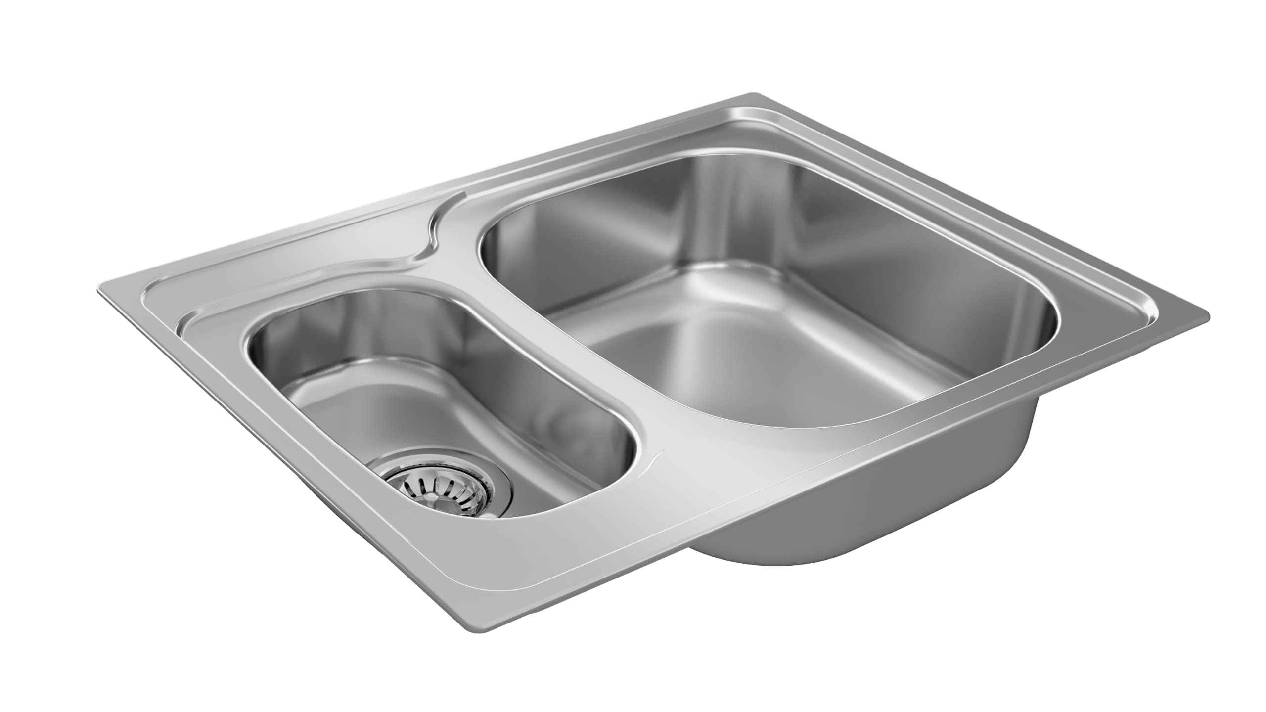 Universe 60 T-XP 1½C – Kitchen Sink with 2 Basins, Recessed and Reversible