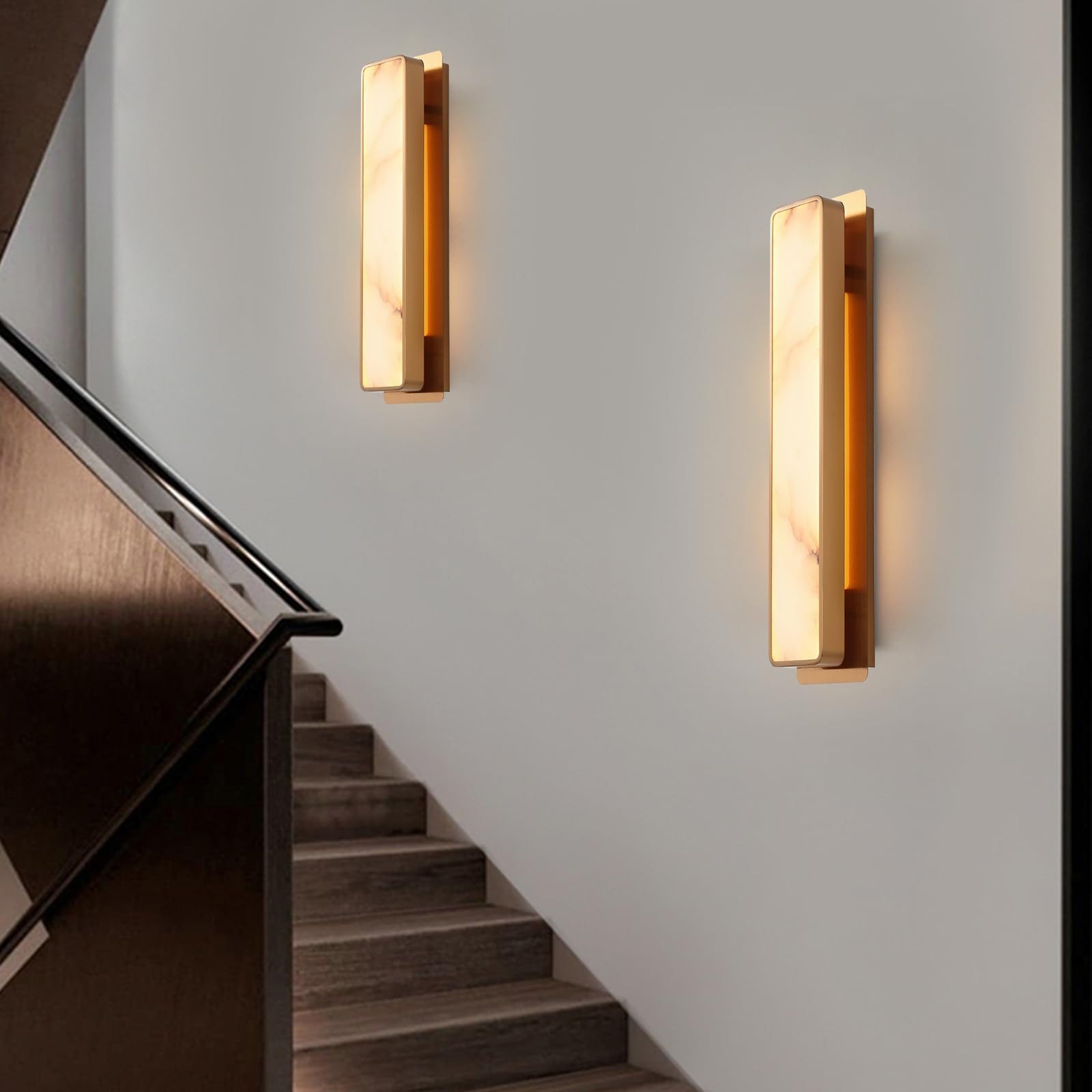 LED Natural Alabaster Gypsum Wall lamp 15W Warm Yellow 2700K Wall Mounted Wall lamp