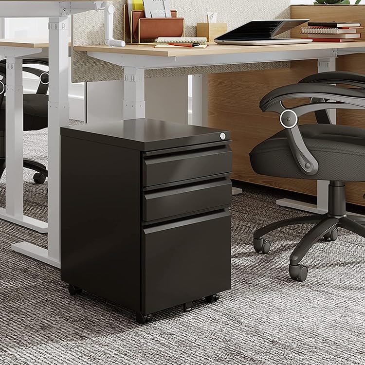 3 Drawer Filing Cabinet, File Cabinets for Home Office, Locking File Cabinet