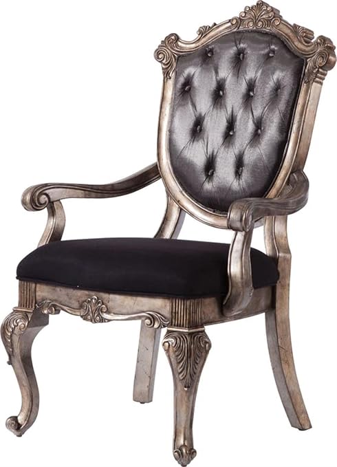 Furniture Chantelle Dining Table, Antique Platinum