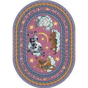 1474CC-03 Hey Diddle Diddle Pink 5 ft.4 in. x 7 ft.8 in. Oval 100 Pct