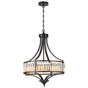 Modern Chrome Cystal Chandelier, 20 Inch Large Ceiling Pendant Light Fixture