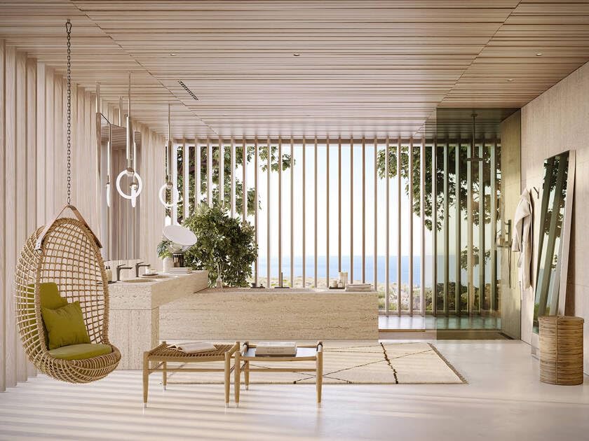 Citterio C Widespread Faucet 125 with Escutcheons and Pop-up Drain