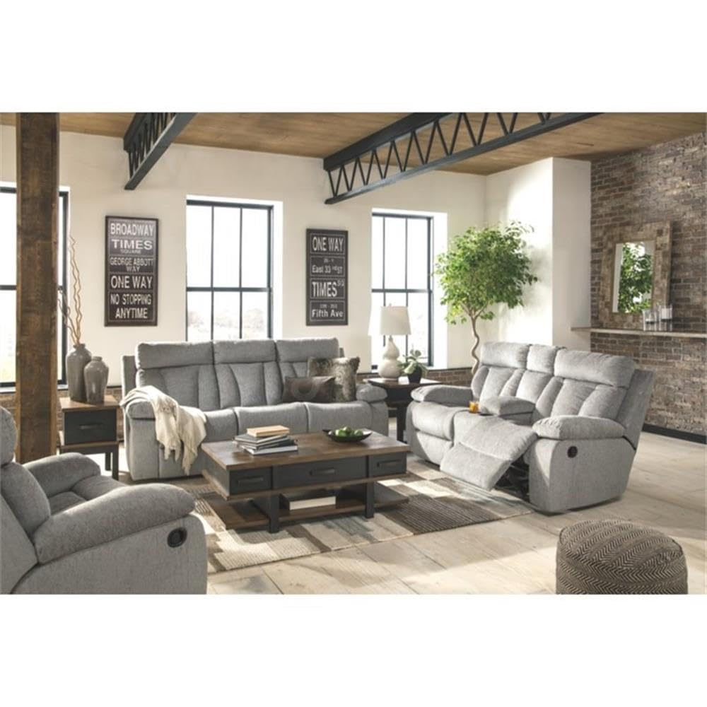 Mitchiner Contemporary Manual Rocker Recliner, Gray