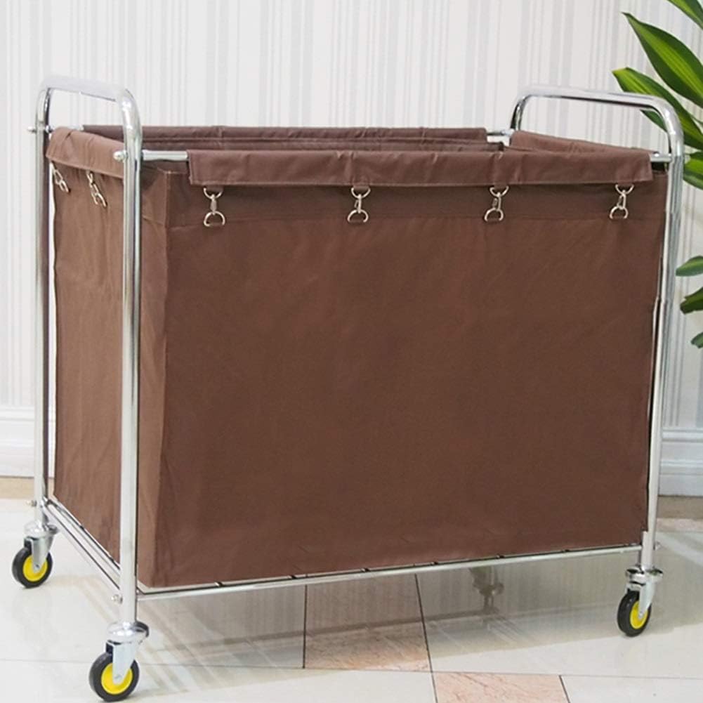 Kitchen Storage Trolley Hotel Laundry Sorter Cart on Wheels,Club Linen Cart