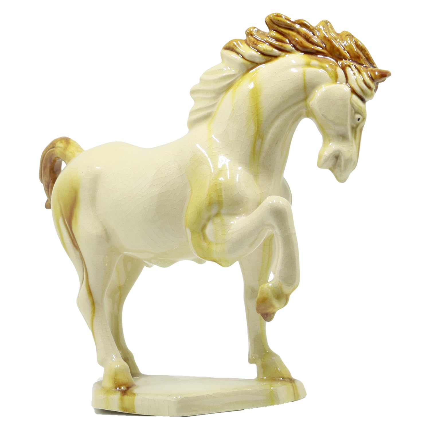 Horse Sculpture -8 inch Hand Made Tang Sancai-Tang Tri-Color Cultural Art Piece,Museum