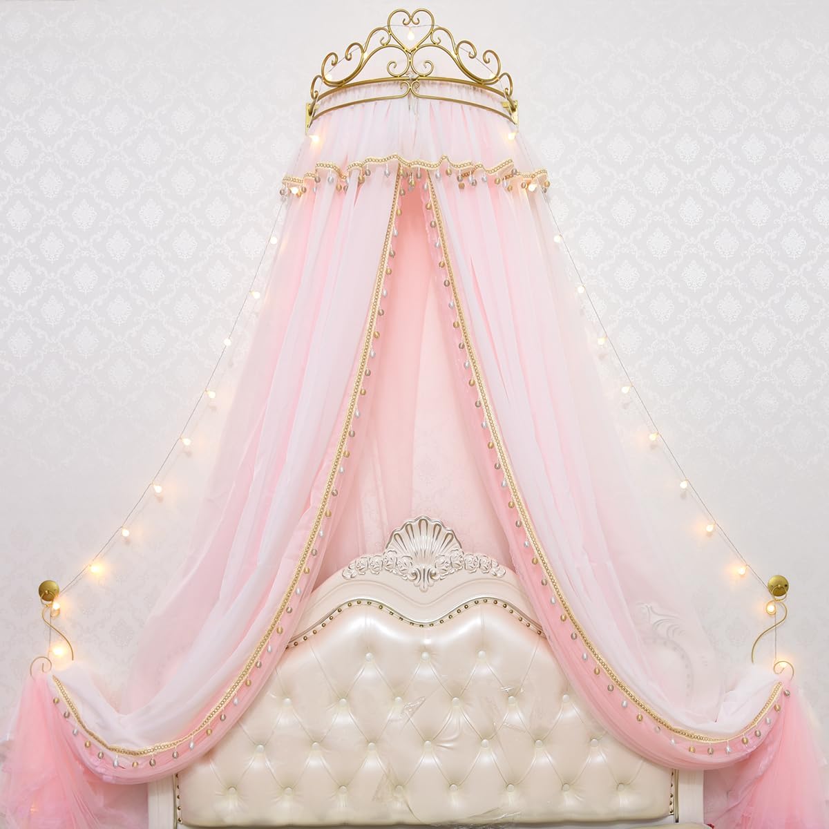 Girl Bed Curtain Princess Crown Mosquito Netting Children Room Decor Bedside