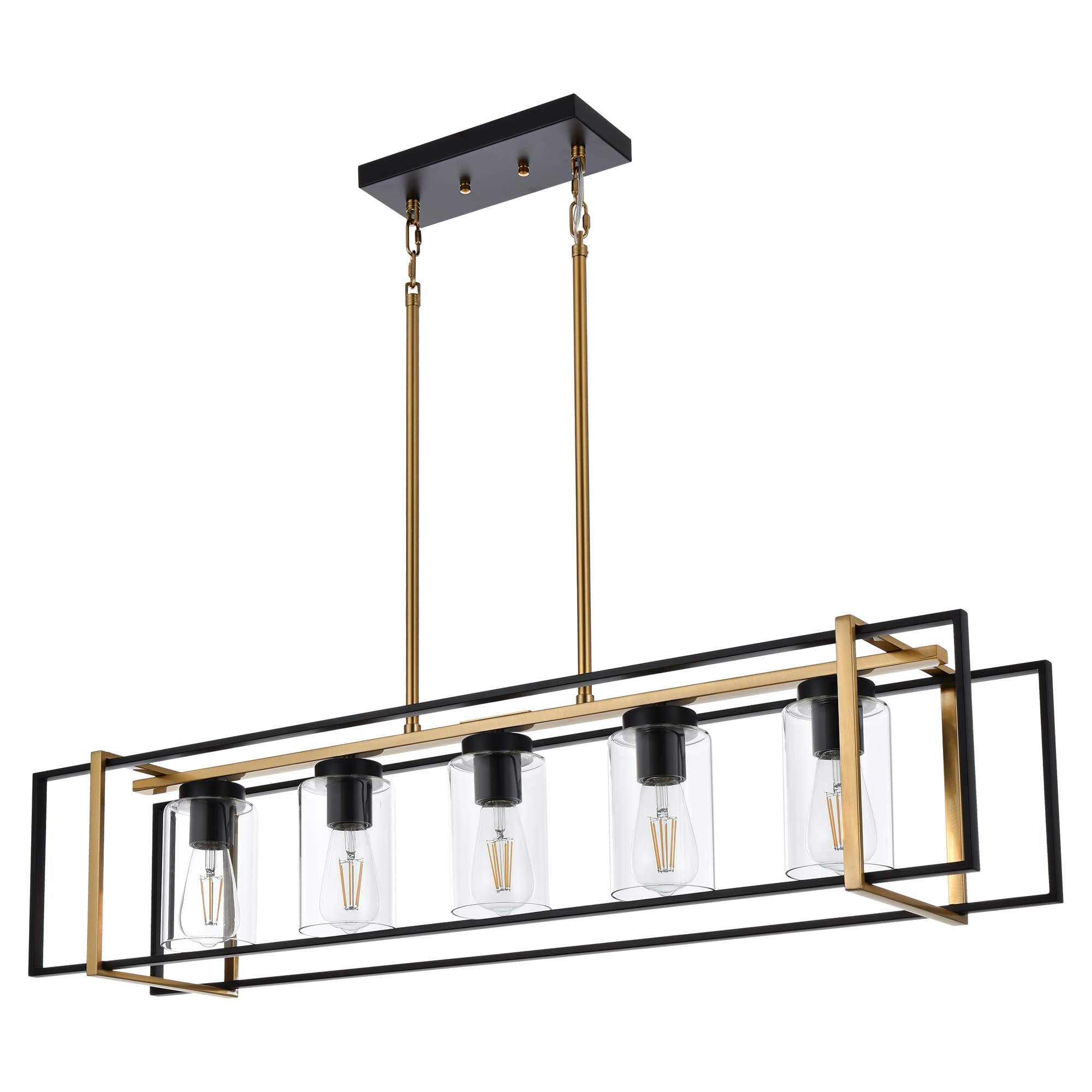 Large Pendant Lights Kitchen Island 5 Lights Dining Room Light Fixture Farmhouse