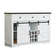 Sideboard Cabinet, Farmhouse Buffet Wine Cabinet with Sliding Barn Door
