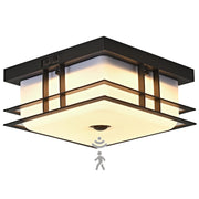 Outdoor Ceiling Light Industrial Design with Acrylic Shade for Porch