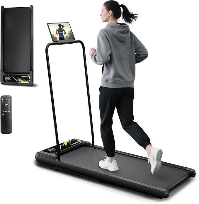 Treadmill with Handles, Folding Foldable Electric Treadmills for Home Small