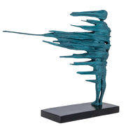 Modern Abstract Bronze Sculpture -Wind-Swept Female Form Statue