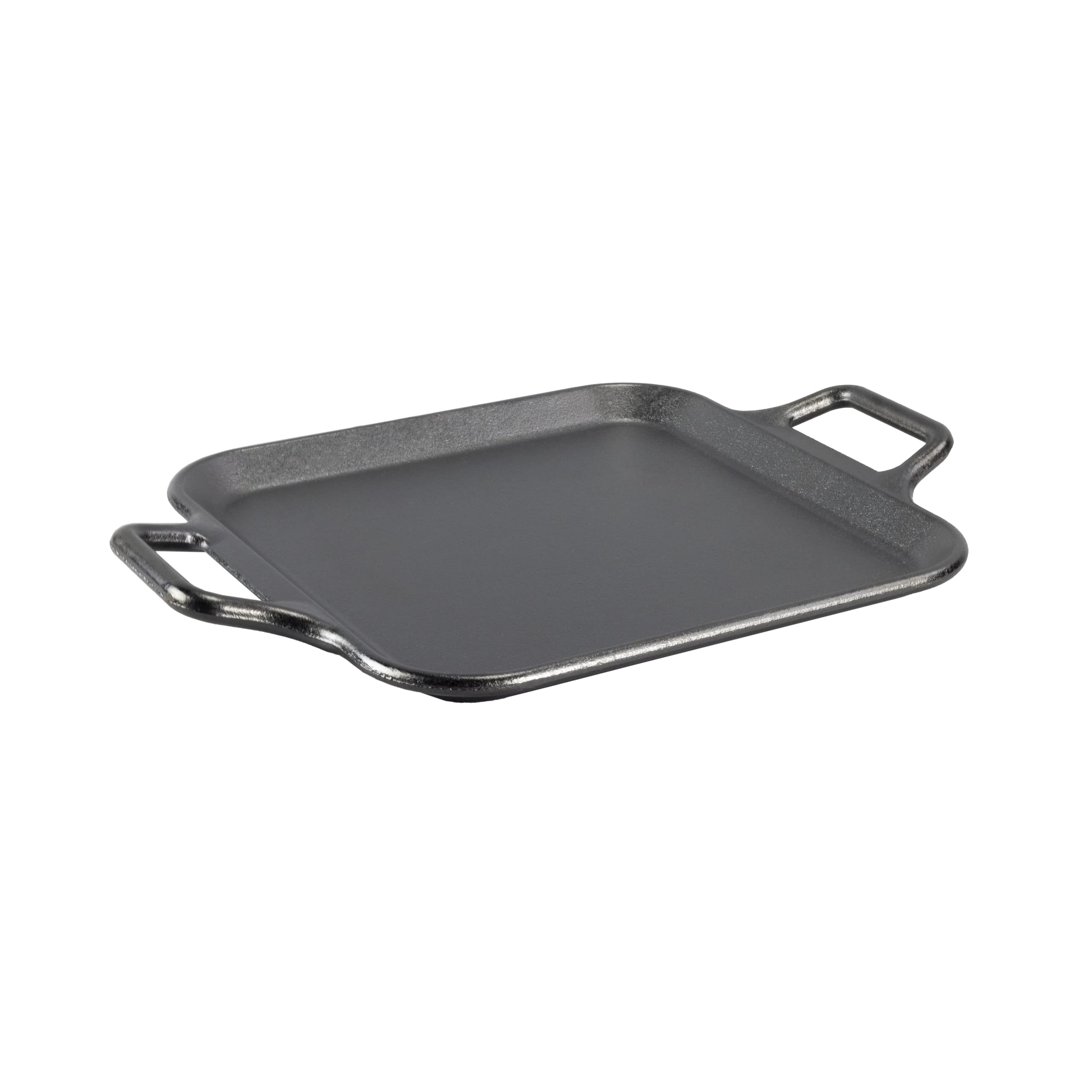 BOLD 12 Inch Seasoned Cast Iron Square Griddle with Loop Handles, Design-Forward