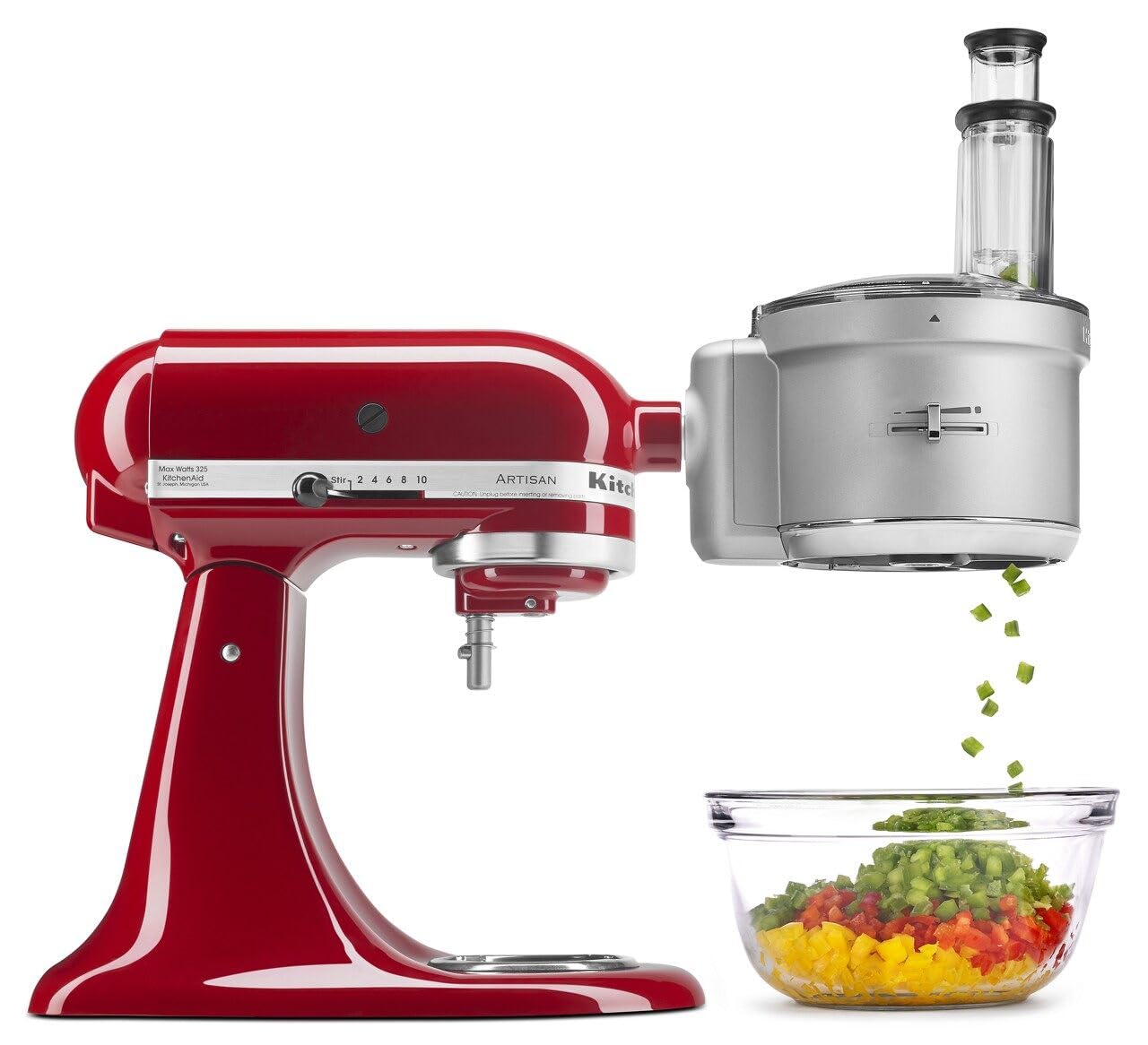 KSM2FPA Food Processor Attachment, Dicing Kit, Silver