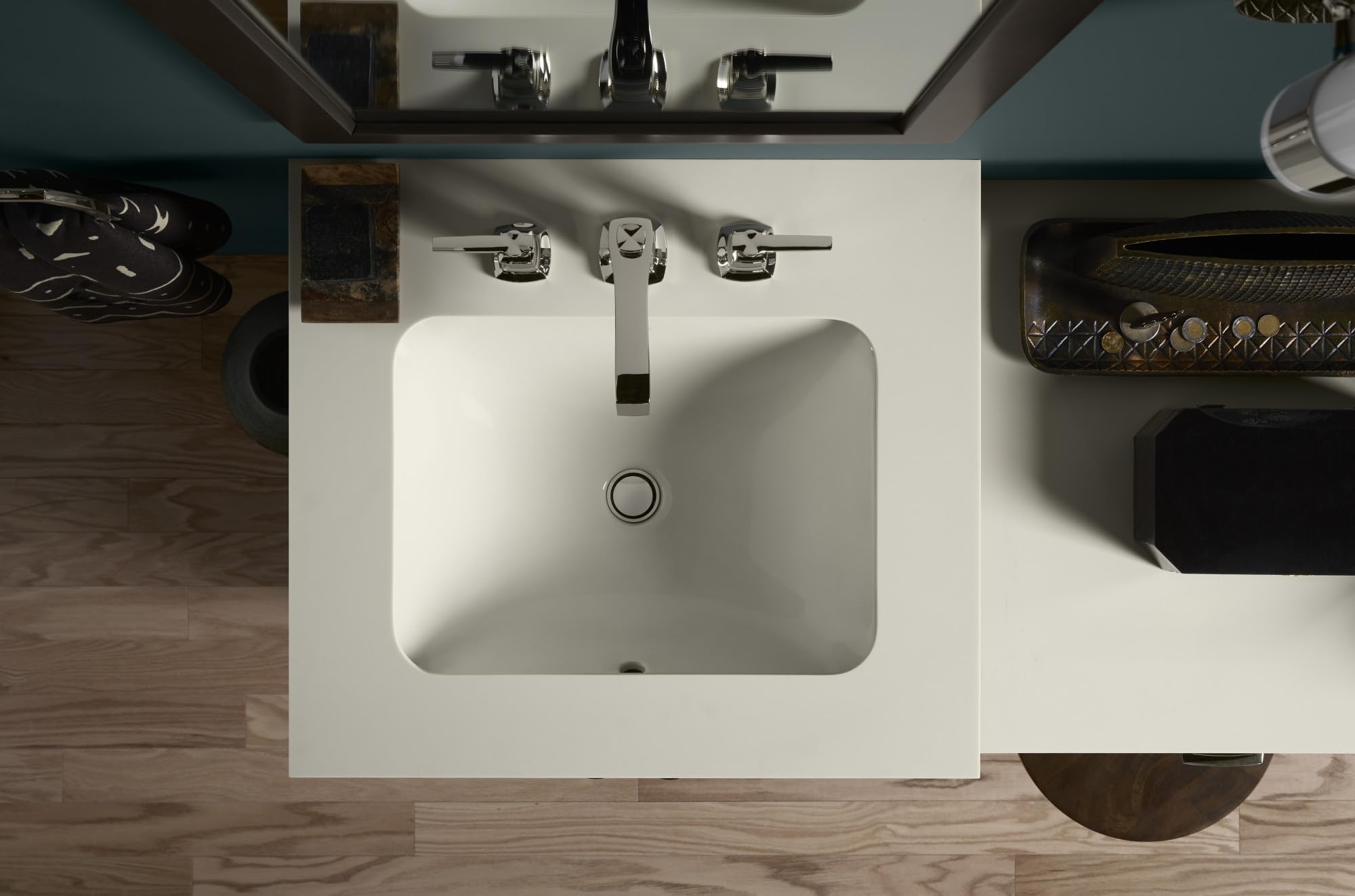 20000-0 Caxton Rectangle Undermount Bathroom Sink with Overflow Drain