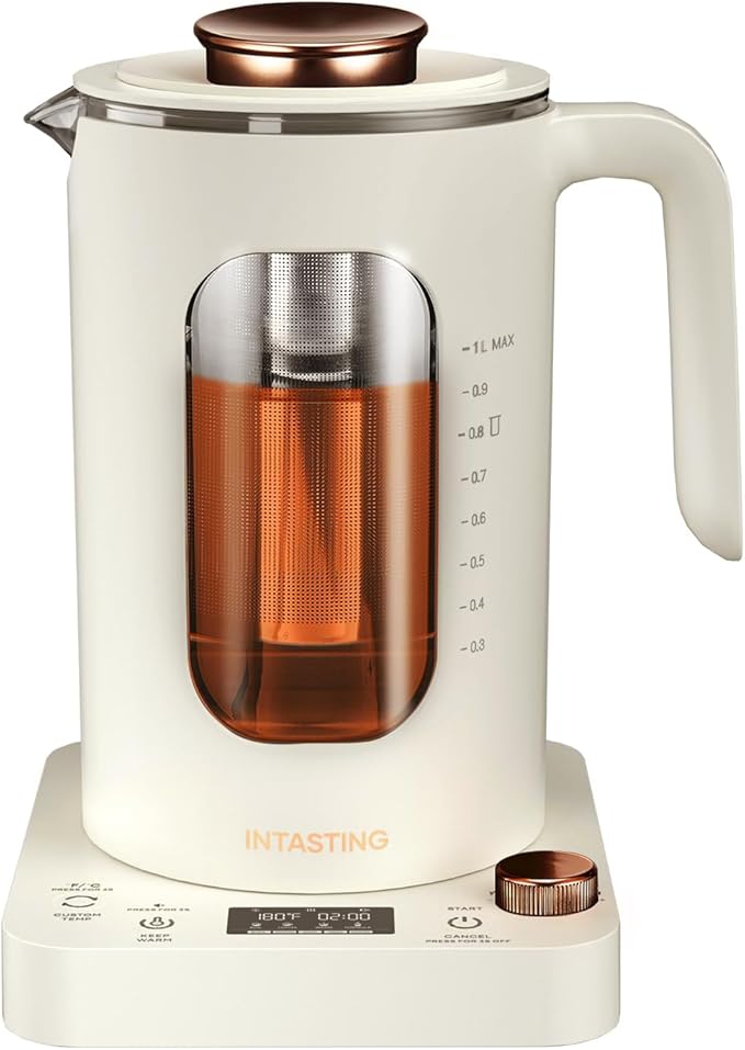 Electric Tea Kettle, INTASTING Glass Electric Kettle with tea Infuser