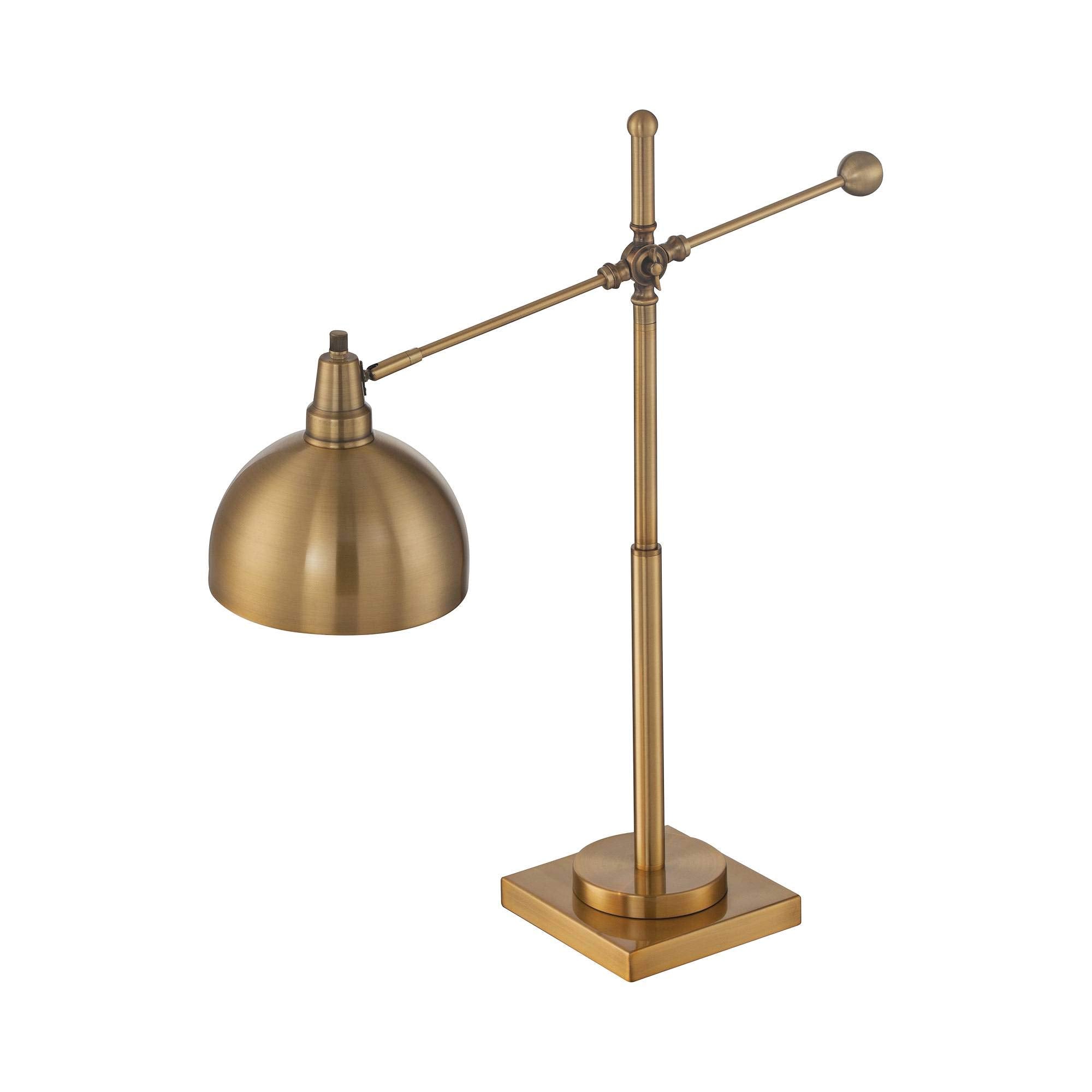 Metal Table LAMP, Brushed Brass, E27 CFL 23W