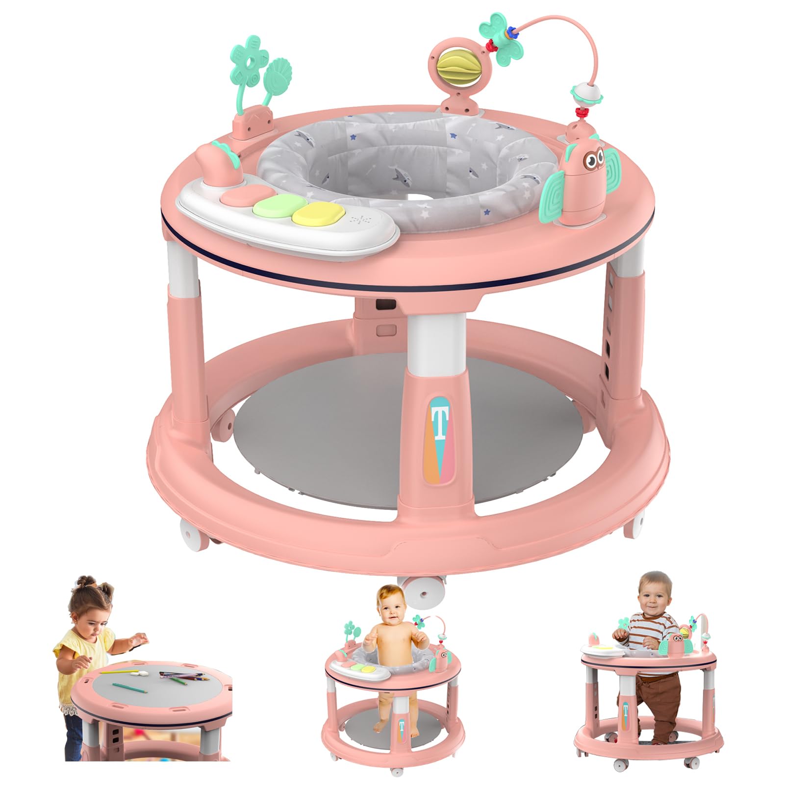 Adjustable Heights and 360 Degree Swivel Seat - Activity Center for Boys