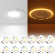 LED Can Lights with Night Light, 5CCT Retrofit Recessed Lighting Selectable
