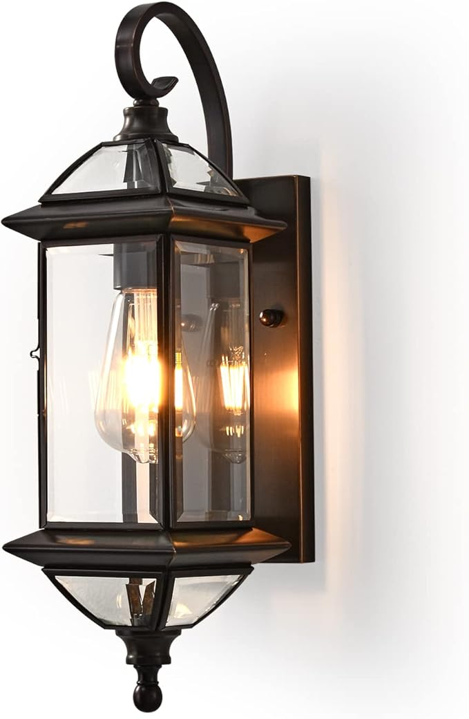 18.5" H Copper Outdoor Wall Lights Exterior Waterproof Wall Sconce Light Fixture