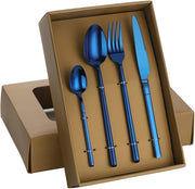 20-Piece Silverware Set, Orange Flatware Cutlery Set