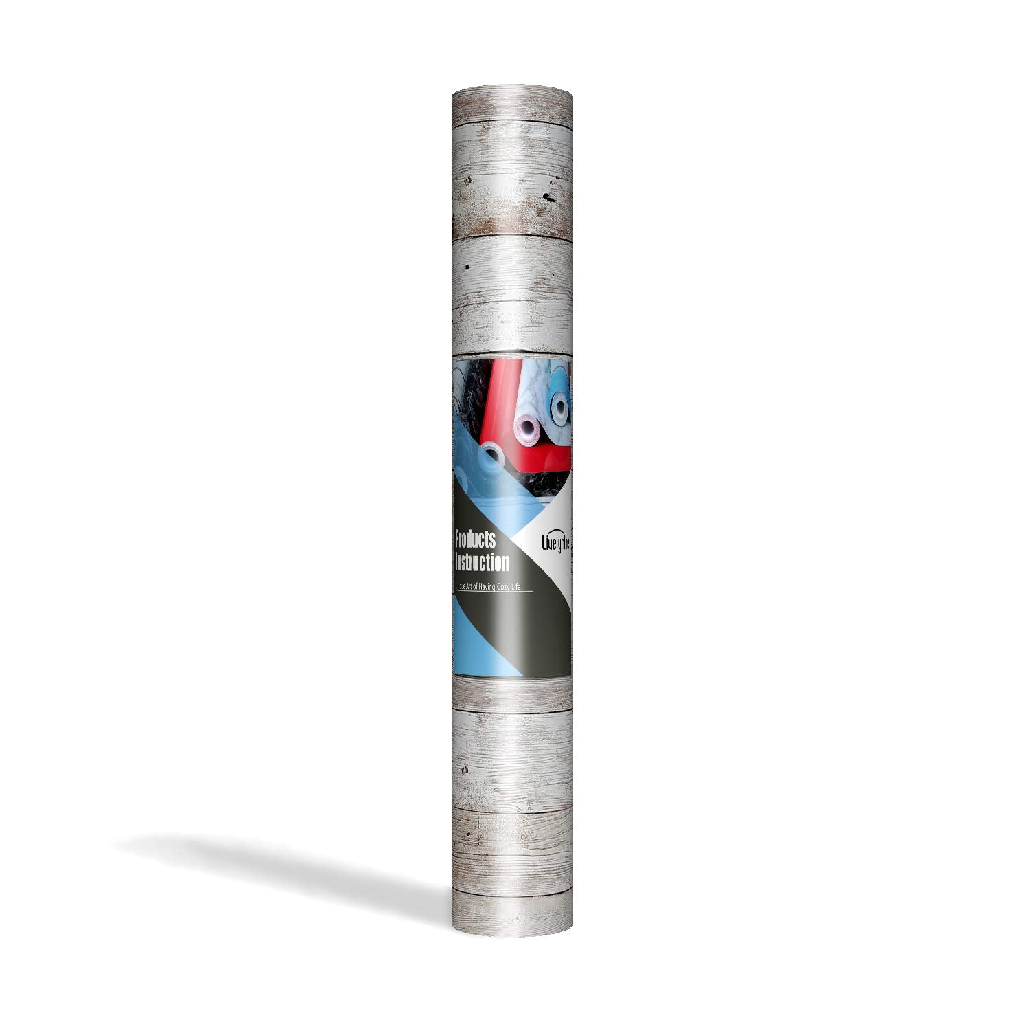 Wood Wall Paper Decorations 17.7x276 Inch Shiplap Peel and Stick Wallpaper Wood Bulletin