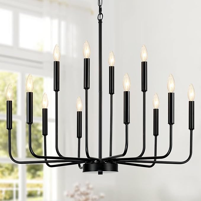 Black Chandeliers for Dining Room Light