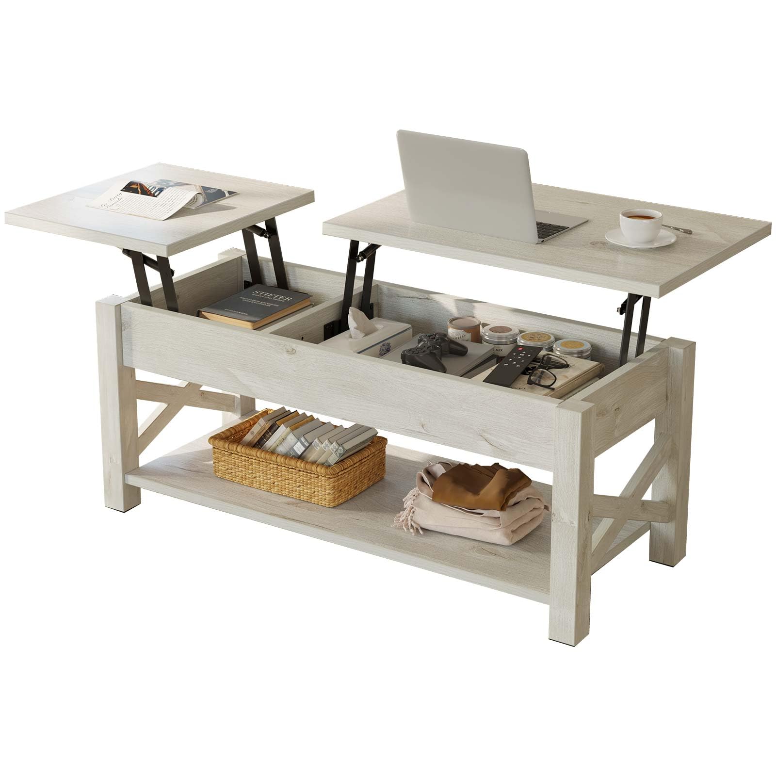 47.2" Lift Top Coffee Table with Hidden Compartment,living room