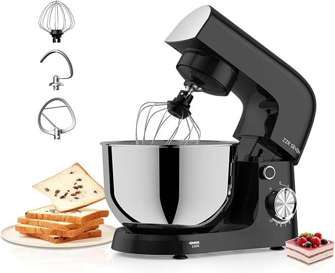 Stand Mixer, Dough Mixer, Bread Mixer, Cake Mixer with Bowl SS 5.5 QT