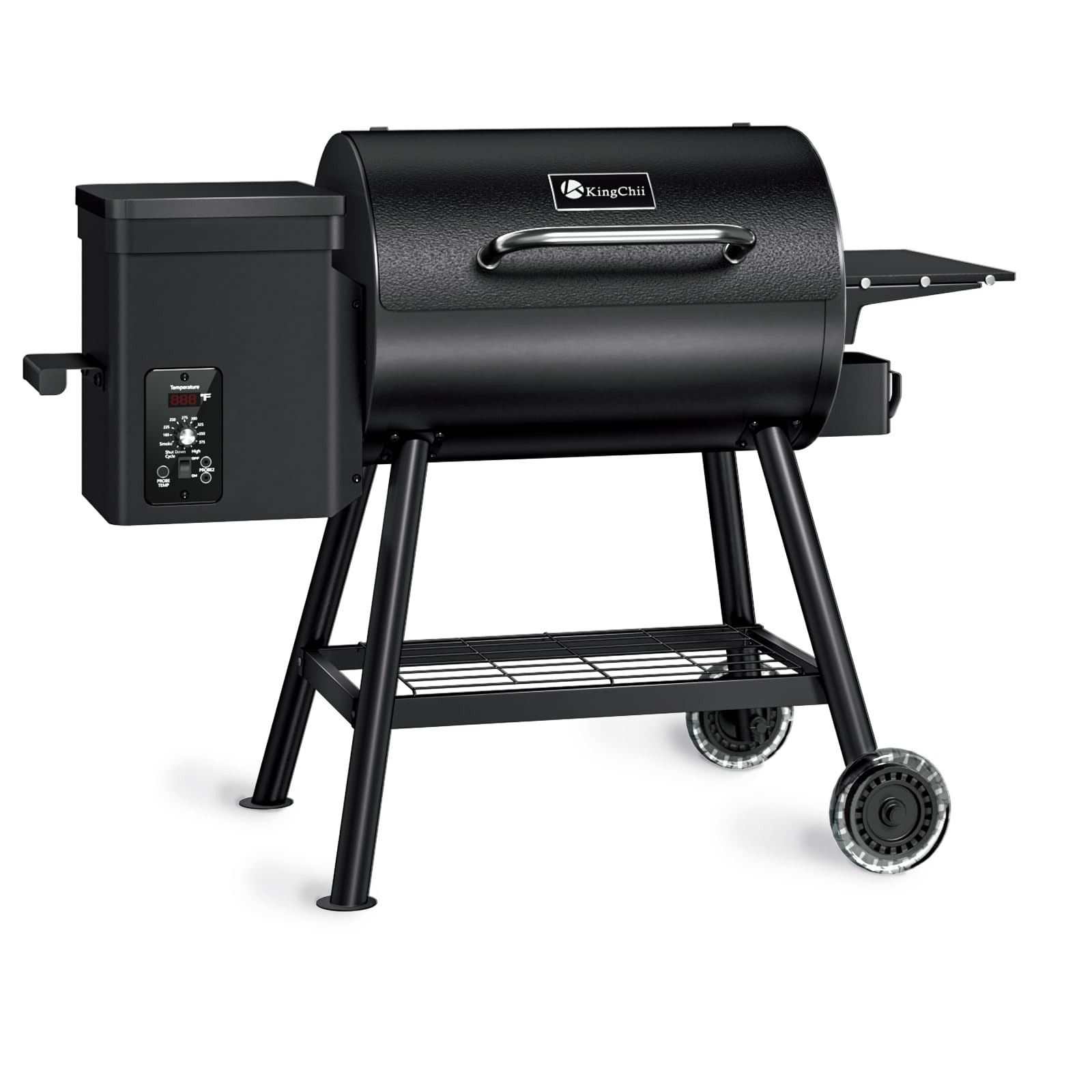 Smoker Grill with Side Shelf, 456 SQ.IN Grill Capacity, with PID Temperature