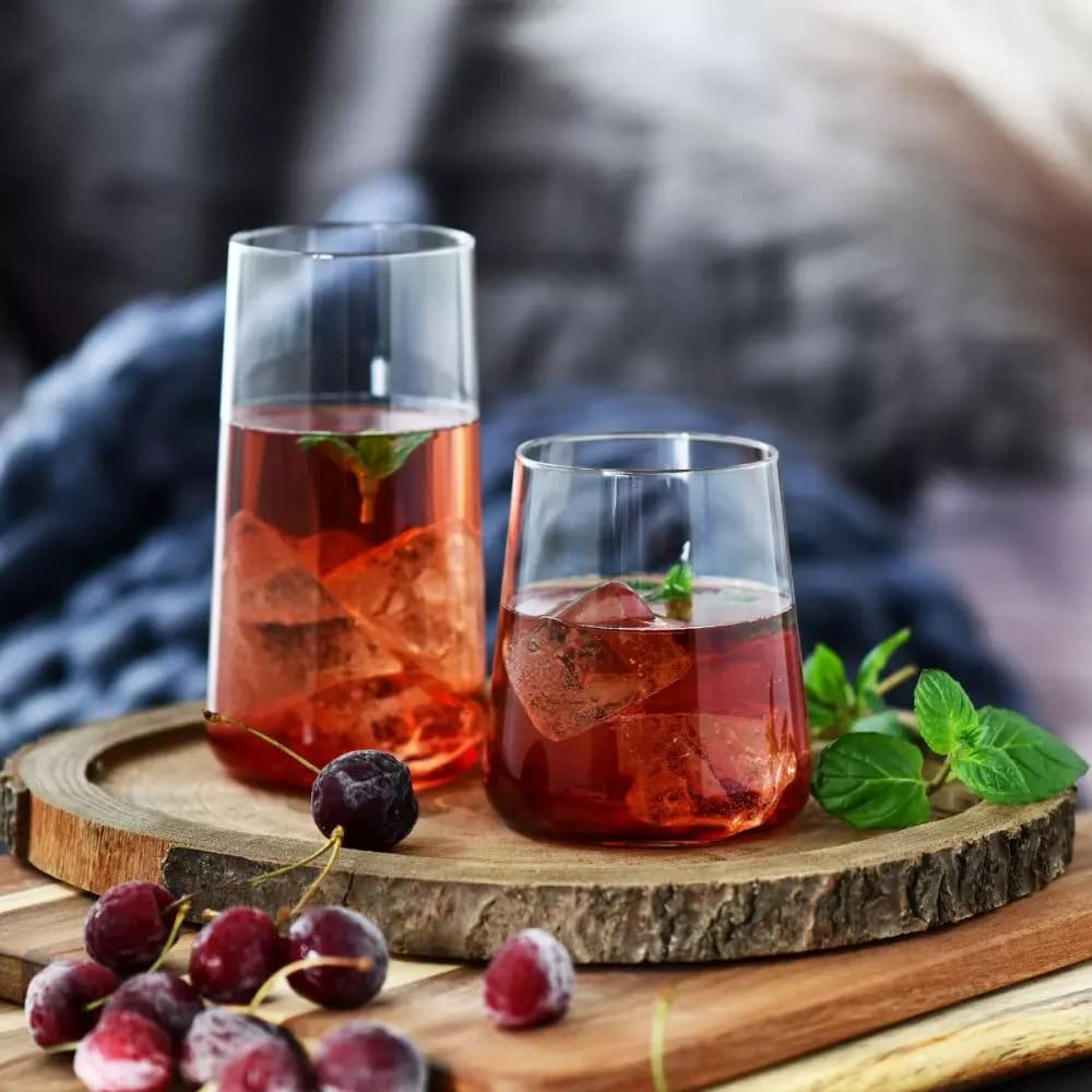 Tall Water Glasses, Set of 6, 18.3 oz, Avant-Garde Collection