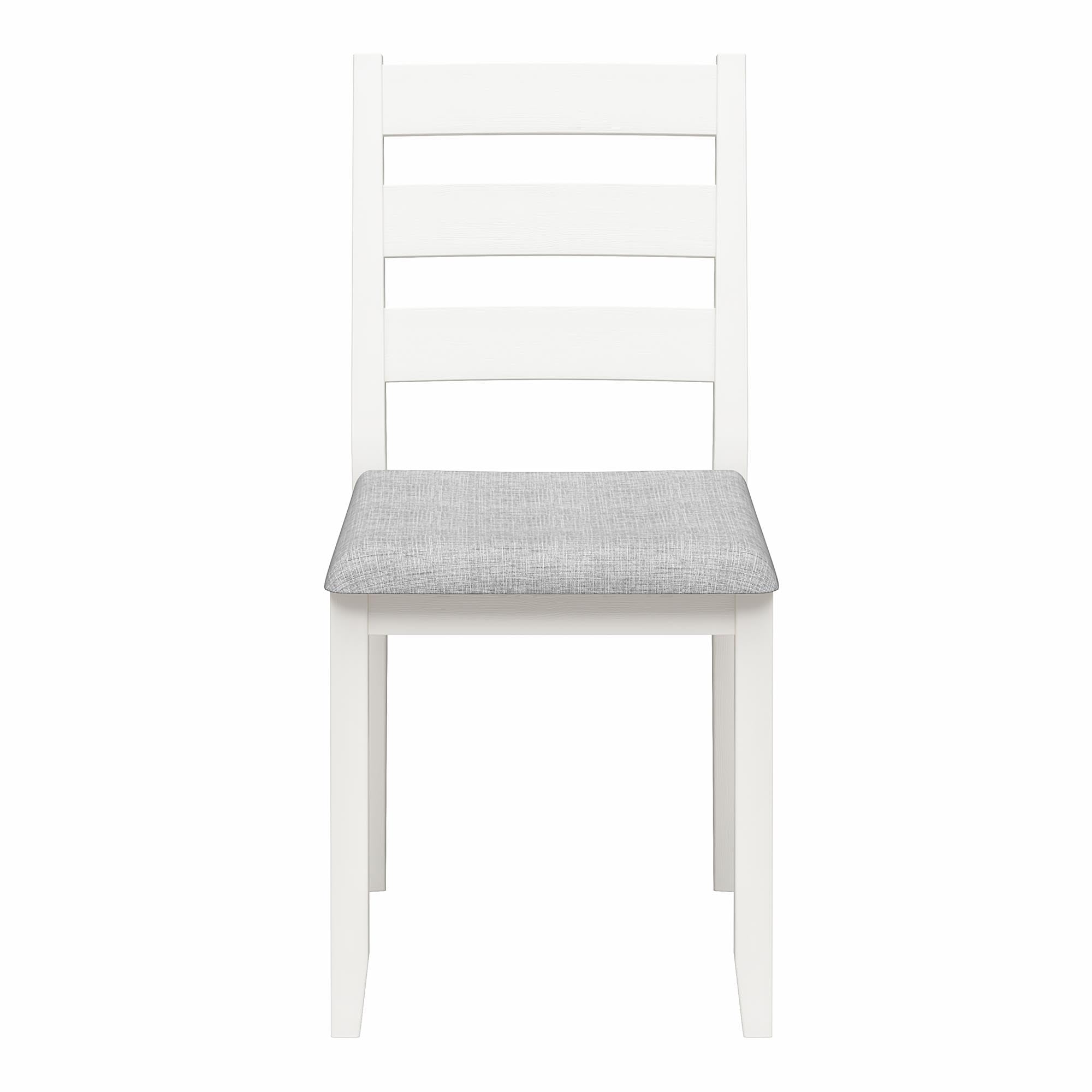 Reila 5-Piece Wood Dining Room Table Set for 4, White/Walnut