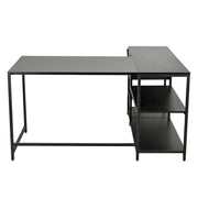 Modern L-Shaped Desk with Storage, Corner Computer Desk