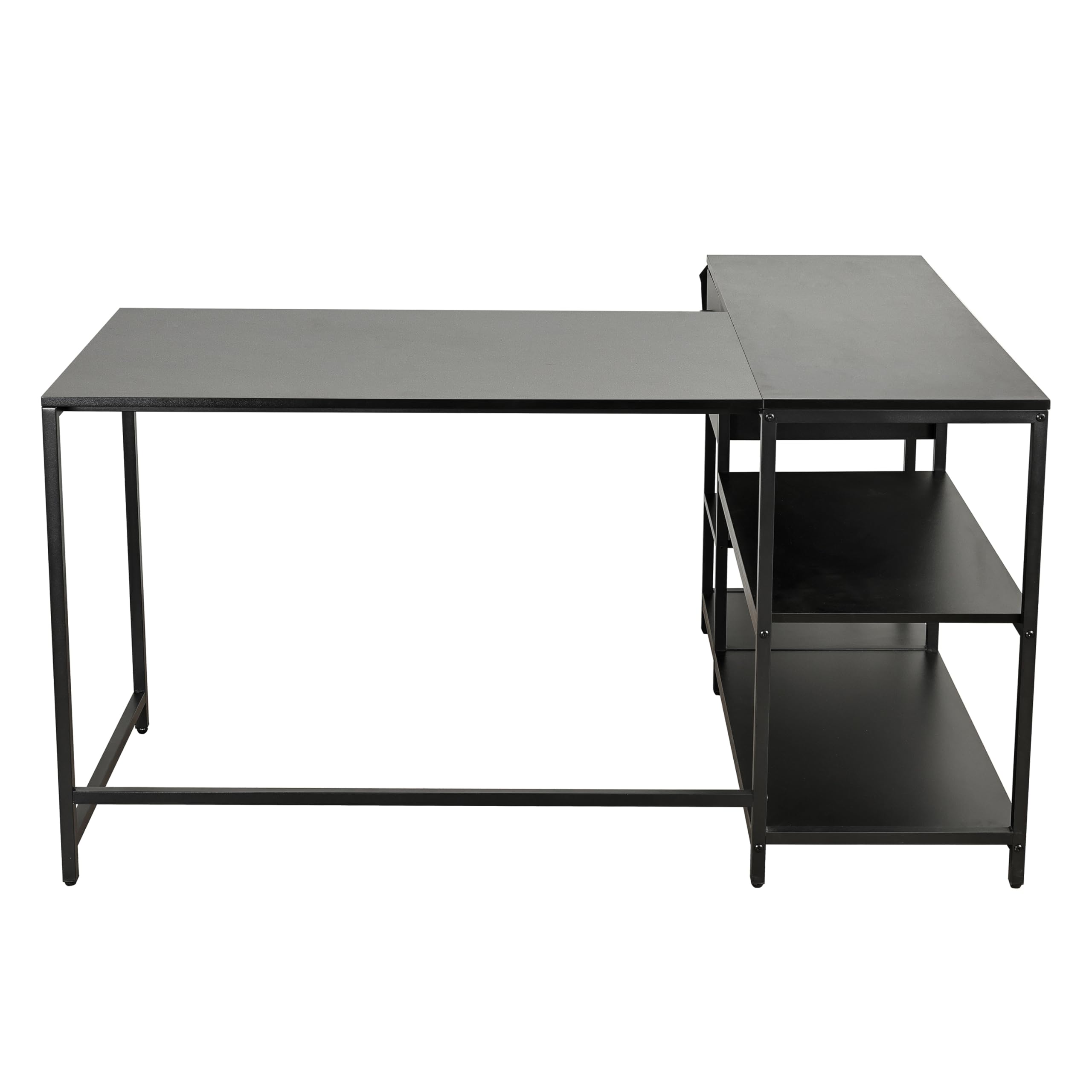 Modern L-Shaped Desk with Storage, Corner Computer Desk