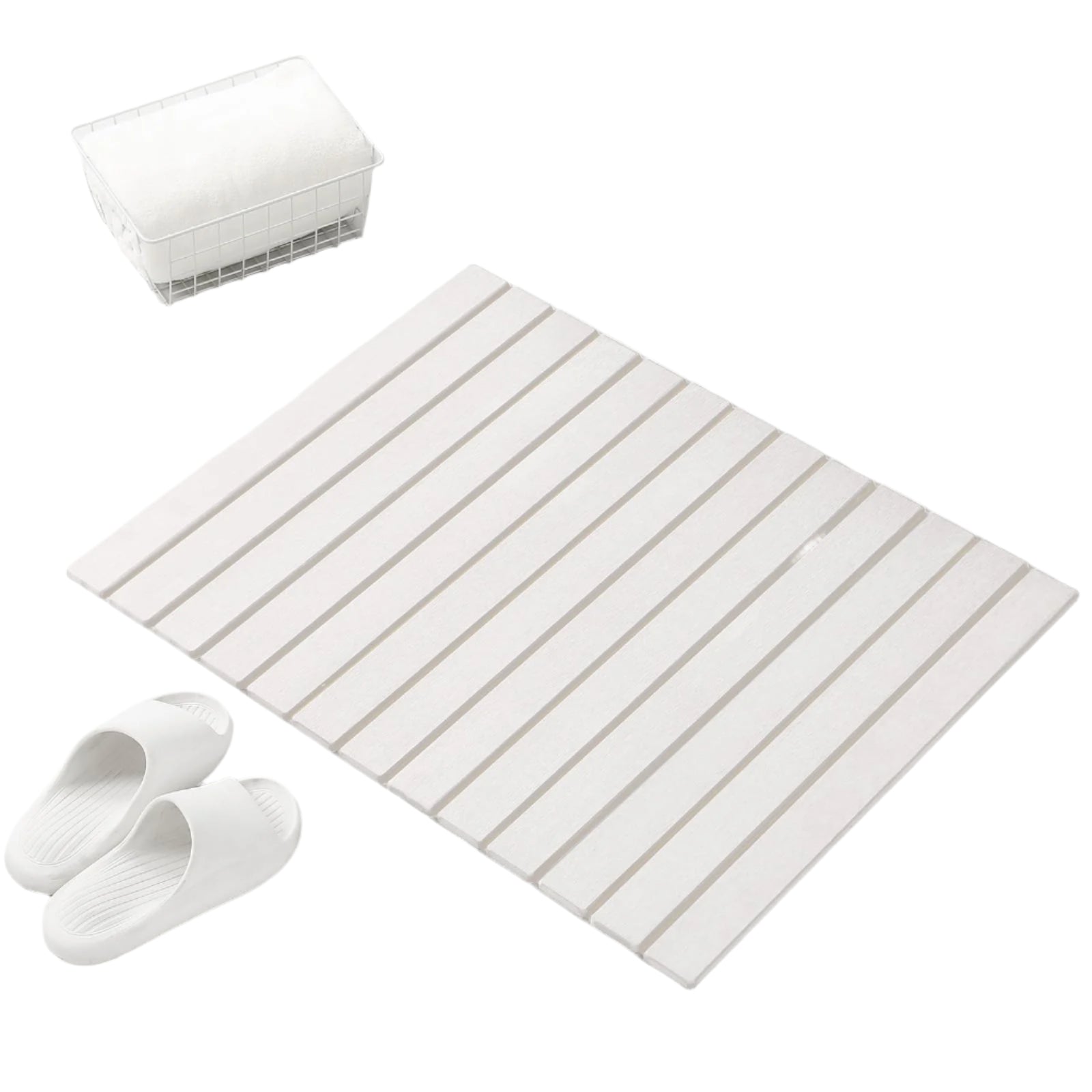 Large Stone Bath Mat, 31"x 23" Non-Slip Diatomaceous Earth Bath Mat