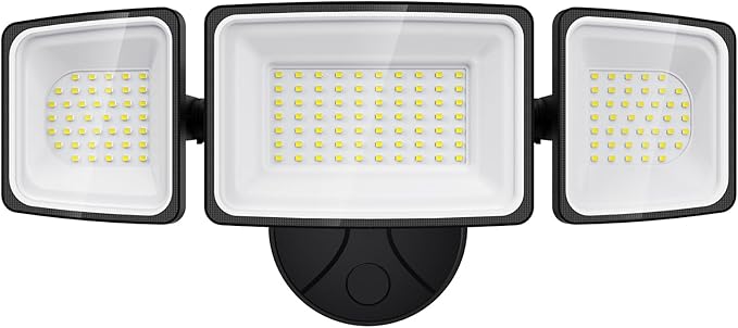 100W LED Security Light, 9000LM Outdoor Indoor Flood Lights with 3 Adjustable Heads