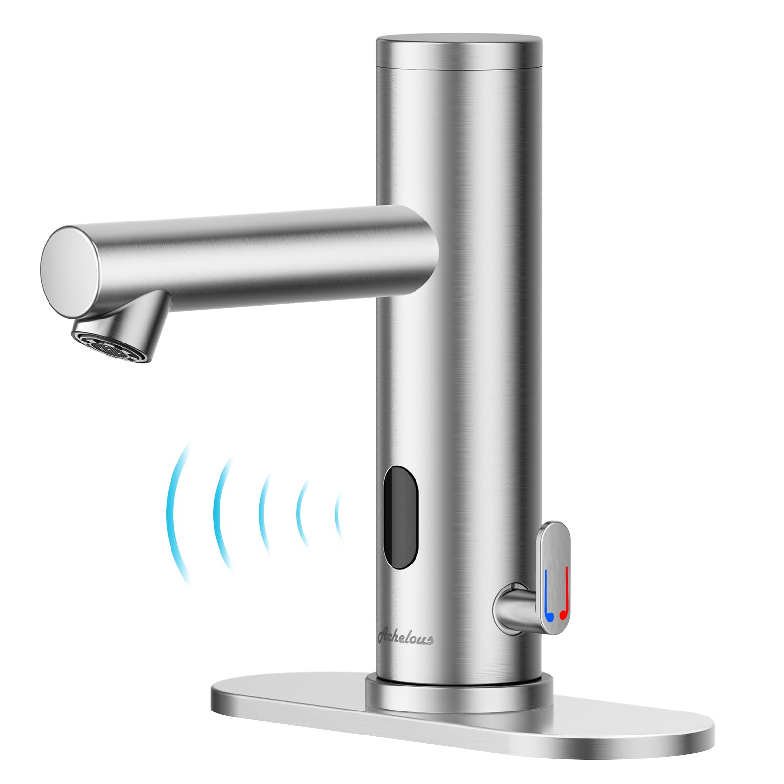 Stainless Steel Automatic Touchless Bathroom Sink Faucet, Hands Free Infrared Sensor