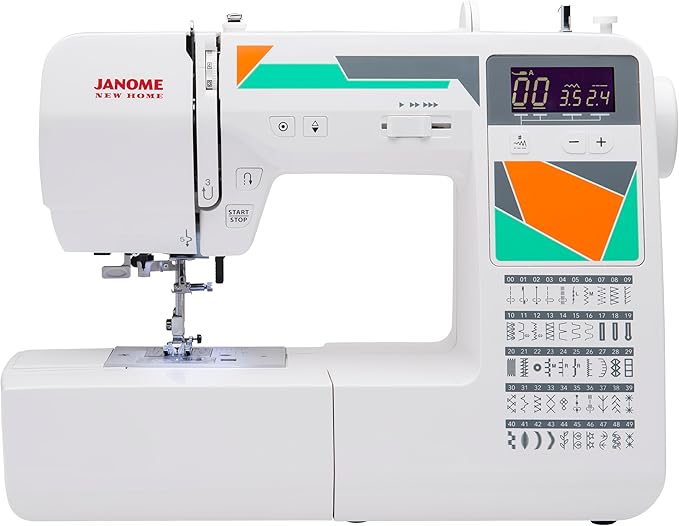 Sewing Machine with 50 Built-In Stitches, 3 One-Step Buttonholes