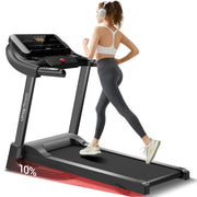 Treadmill with Pulse Sensors, 3.0 HP Quiet Brushless, 300 lbs Capacity