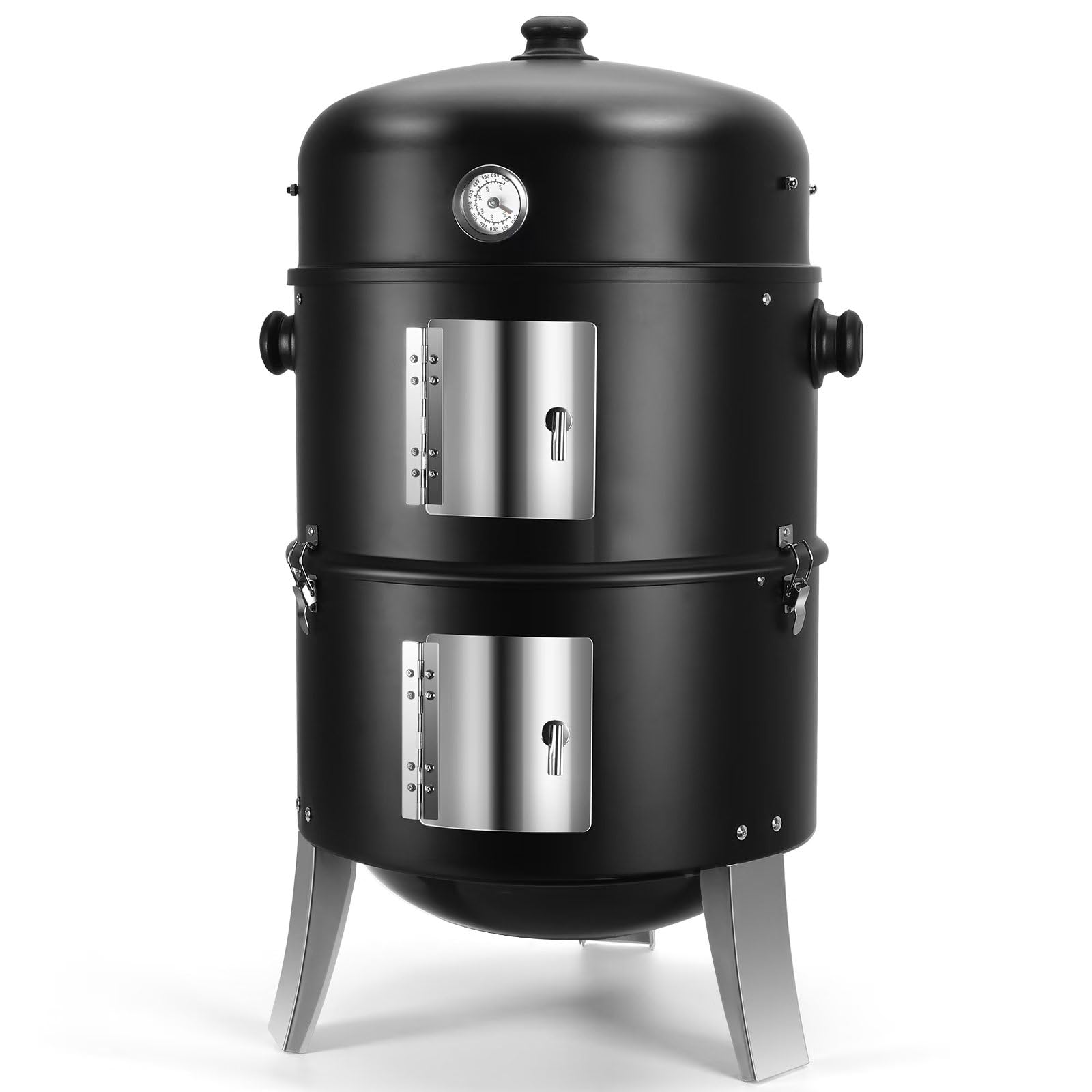 BBQ Charcoal Smoker for Meat: 16 Inch Heavy Duty 4 In 1 BBQ Charcoal Grills